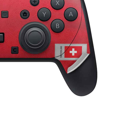 Switzerland Soccer Flag Nintendo Switch 2 (2025) Pro Controller Skin